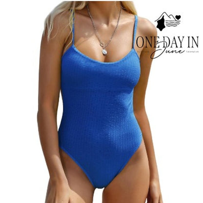 Zaful Textured Open Back One Piece Swimsuit Size XL