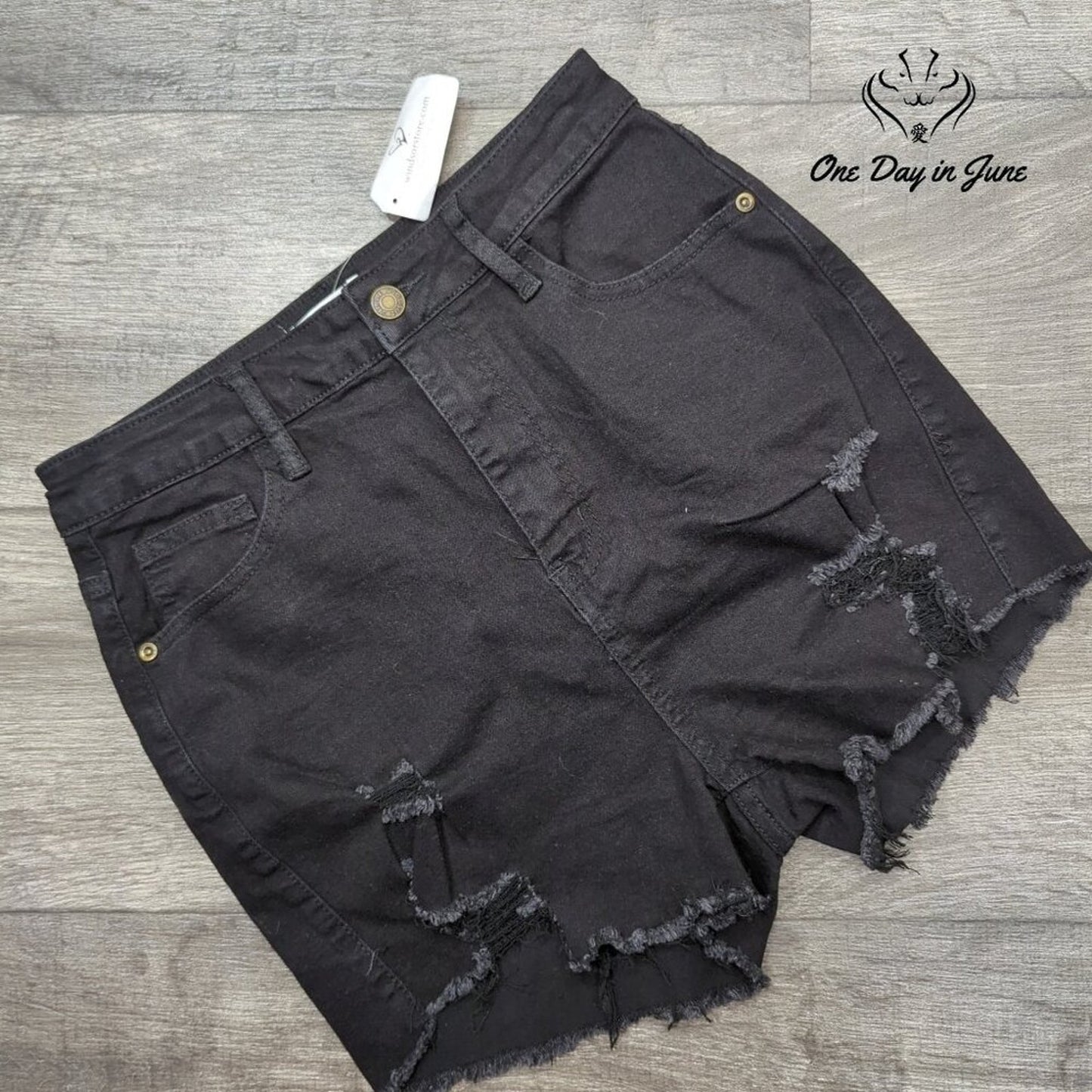 Windsor High Rise Denim Shorts Size M