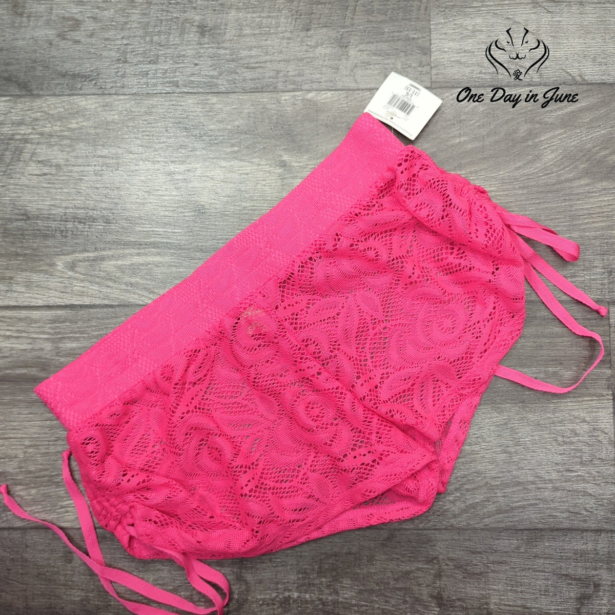 OP Ocean Pacific Lace Boardshort Swim Cover Up Hot Pink NWT Size L