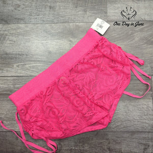 OP Ocean Pacific Lace Boardshort Swim Cover Up Hot Pink NWT Size L