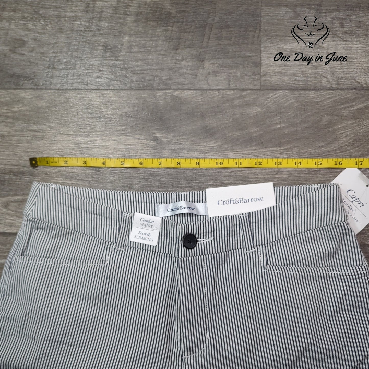 Croft & Barrow Comfort Waist Mid Rise Capri Pants Size 12
