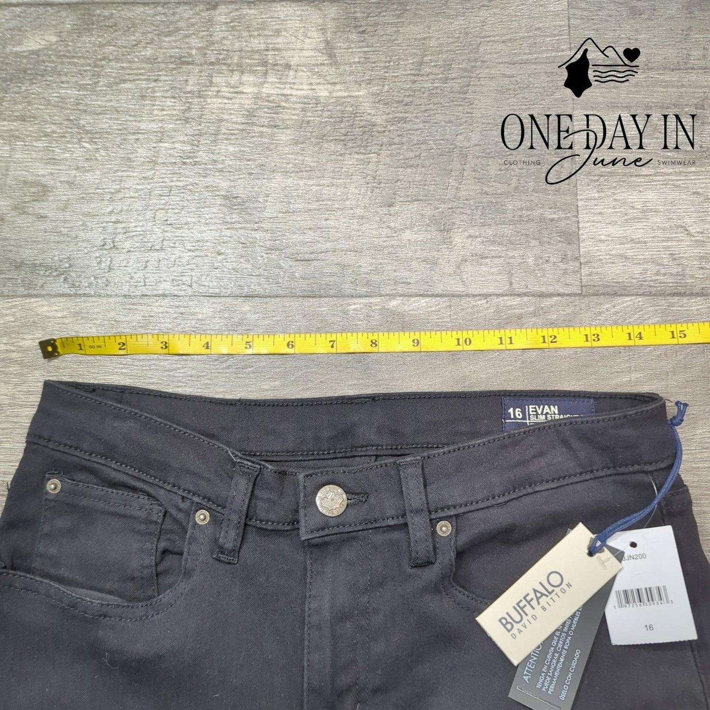 Buffalo David Bitton Evan Straight Leg Jeans Size 16