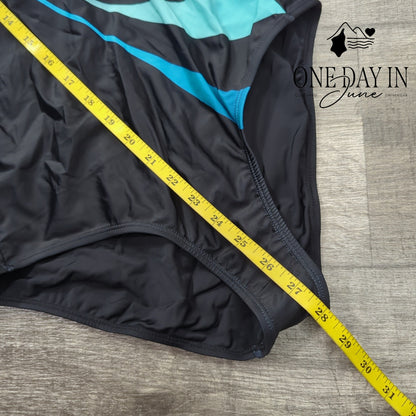 Aleumdr Adjustable Wide Strap Training One Piece Swimsuit Size L