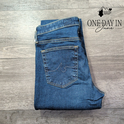 AG Adriano Goldschmied The Prima Mid Rise Cigarette Jeans Blue NWT $215 Size 4