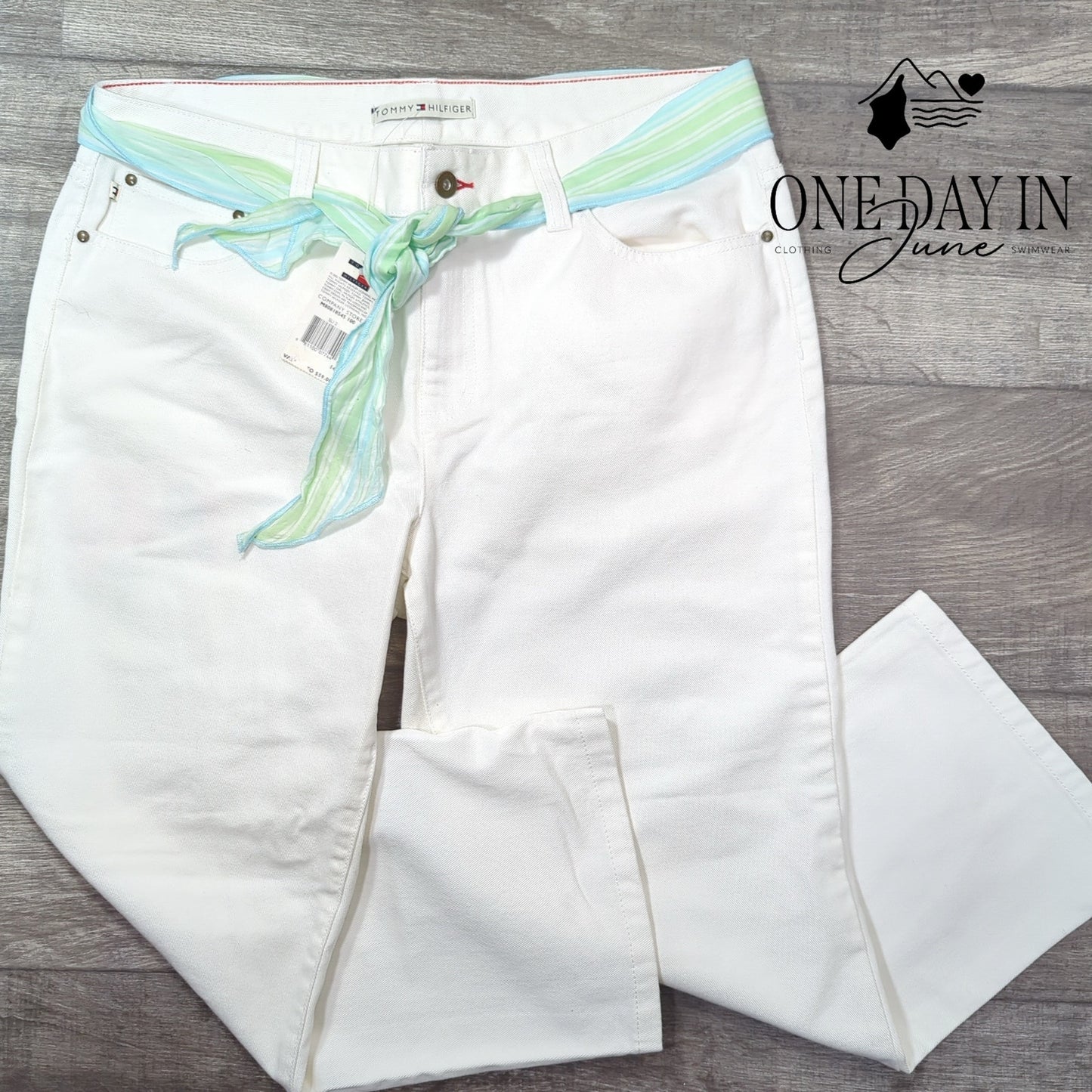 Tommy Hilfiger Embroidered Crop Jeans Size 14