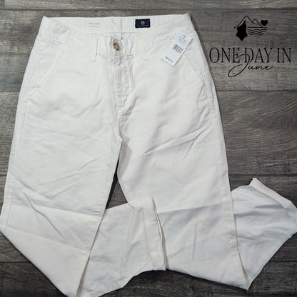 AG Adriano Goldschmied The Caden Tailored Trouser Pants White NWT Size 4 (27)