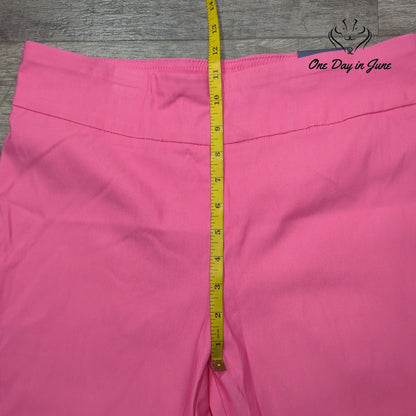 Crown & Ivy Petite Pink Rage Spring Cropped Pants Size 12P
