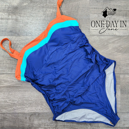 Eomenie Tie Back One Piece Swimsuit Size XL