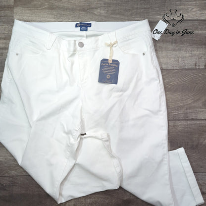Democracy Ab Solution Ankle Skimmer Jeans Plus Size White NWT Size 24W
