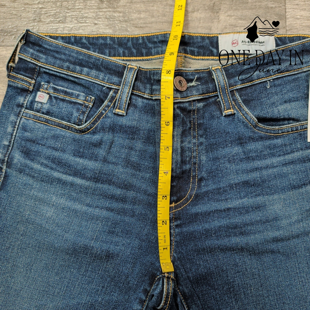 AG Adriano Goldschmied The Sophia High Rise Slim Jeans Blue NWT Size 4 (27)