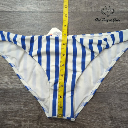 Billabong Blue By U Tropic Striped Bikini Bottom Size L