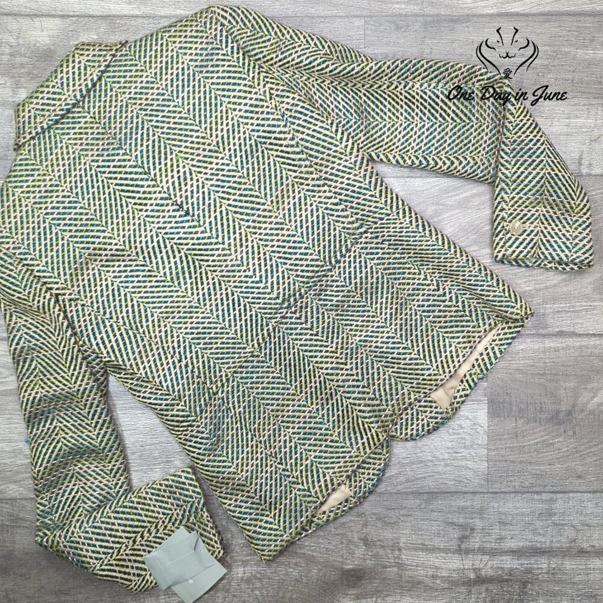 Liz Claiborne Multicolor Herringbone Tweed 4 Button Blazer Jacket NWT Size S