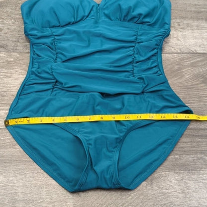 Cluci Ruched Crossover Back One Piece Size M