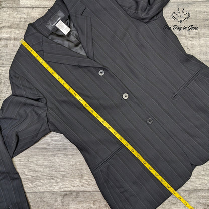 Jones New York Pin Stripe 3 Button Blazer Size 14