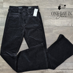 AG Adriano Goldschmied Quinne High Rise Kick Flare Velvet Jeans NWT Size 4 (27)