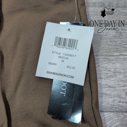 89th & Madison Barely Boot Comfort Waist Pants Size M Mocha Brown NWT Size M