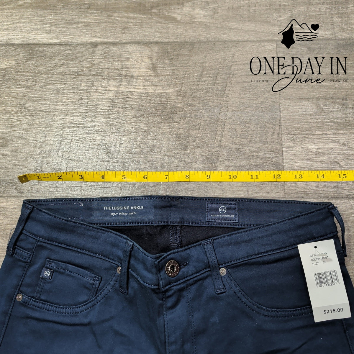 AG Adriano Goldschmied The Legging Ankle Super Skinny Jeans Navy NWT $215 Size 4