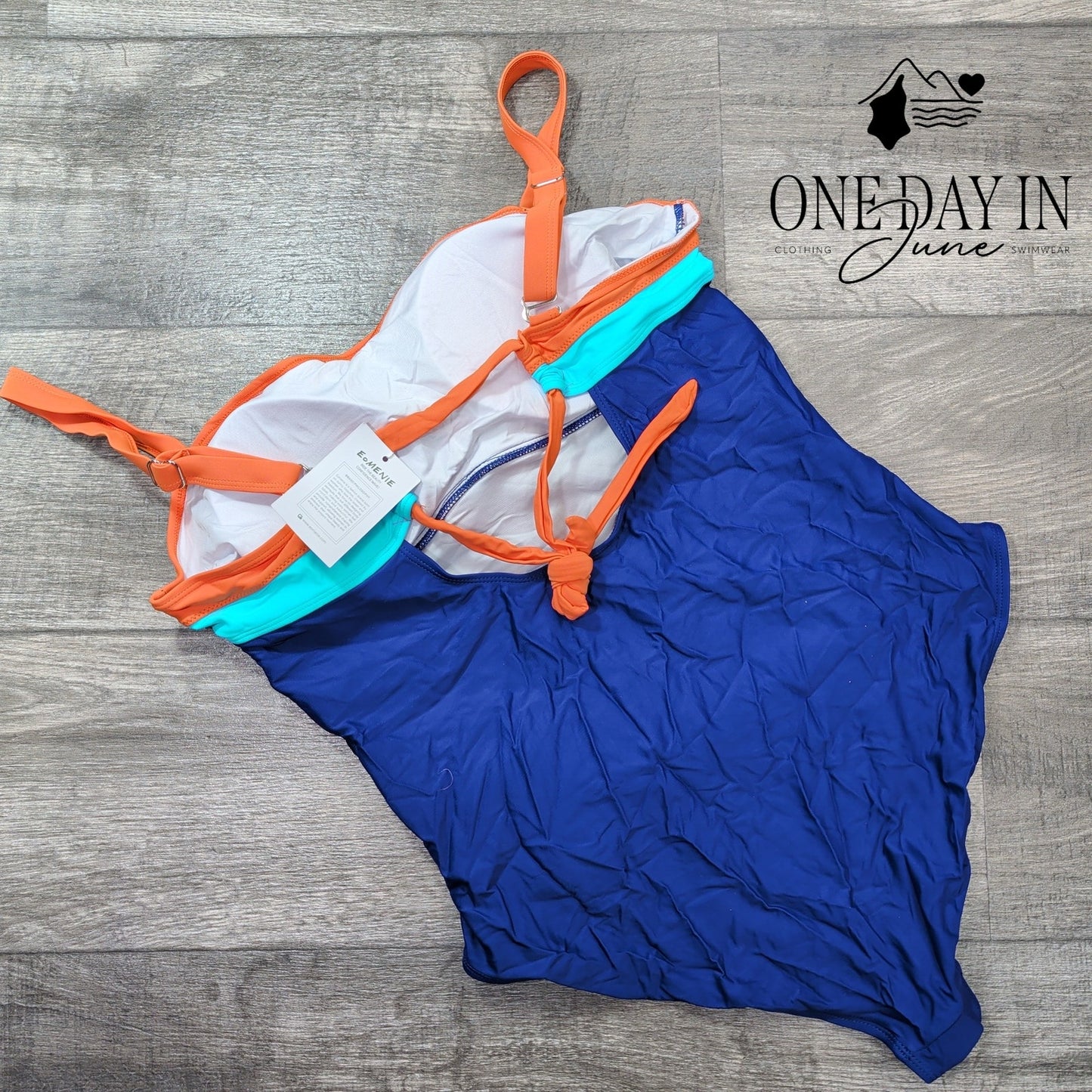 Eomenie Tie Back One Piece Swimsuit Size XL