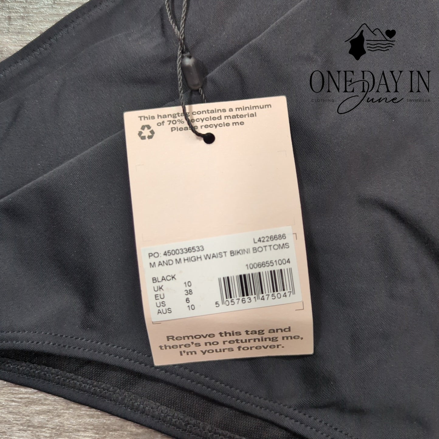 Missguided High Waist Bikini Bottoms Size 6