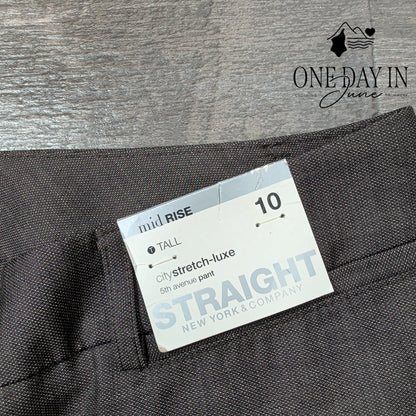New York & Company Mid Rise City Straight Pants Size 10T