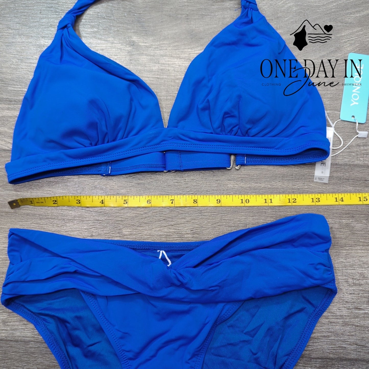 Yonique Halter Bikini Swimsuit Size S