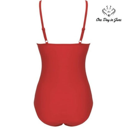 Ekouaer Elegant Inspired Vintage Pin up Monokini Size L