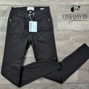 Frame Denim Le Skinny Black Stretch Skinny Jeans NWT Size 00 (24)