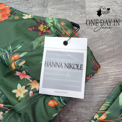 Hanna Nikole Plus Size Tummy Control Bikini Swimsuit Size 14W