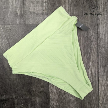 American Eagle Outfitters Aerie XO Ribbed High Cut Cheeky Bikini Bottom Size XS