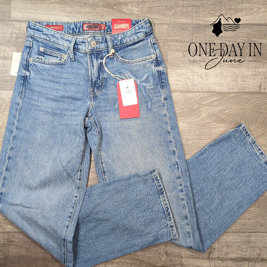 Lucky Brand The Baggy Bow Down Wash Jeans Size 0 (25)