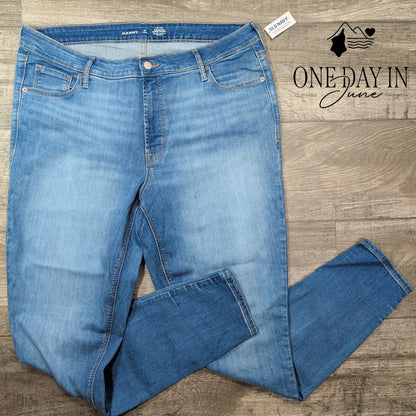 Old Navy High Rise Rockstar Super Skinny Jeans Size 18 Long