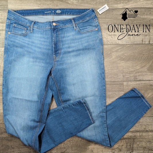 Old Navy High Rise Rockstar Super Skinny Jeans Size 18 Long
