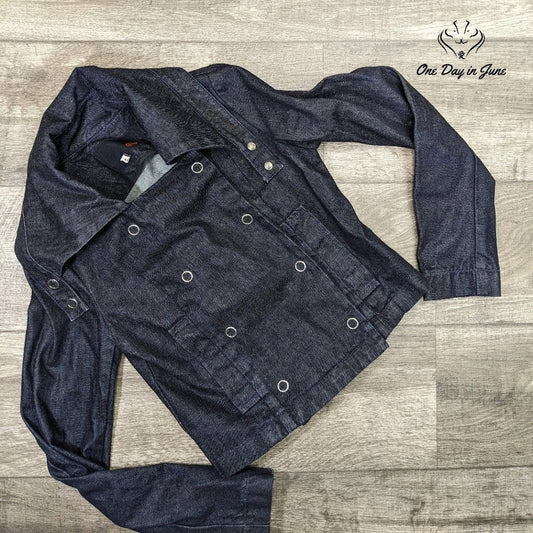 AG Adriano Goldschmied Snap Front Denim Jacket Size S