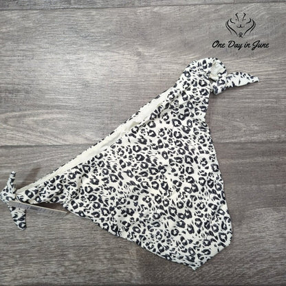 RVCA Animal Instinct French Tie Side Bikini Bottom Size L