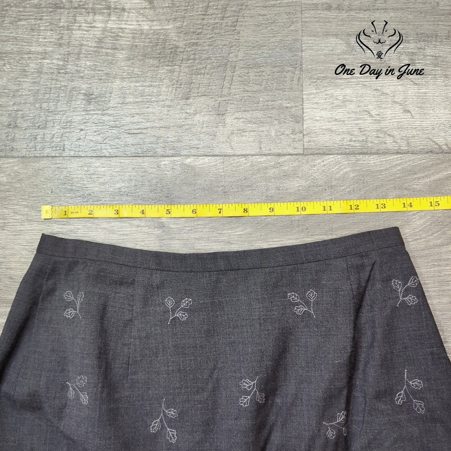 Eddie Bauer Wool Floral Skirt Size 6