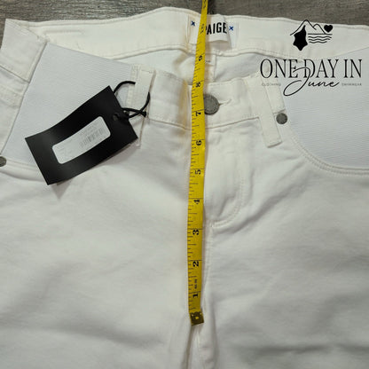 Paige Skyline Ankle Peg Skinny Jeans Optic White NWT Size 2 (26)