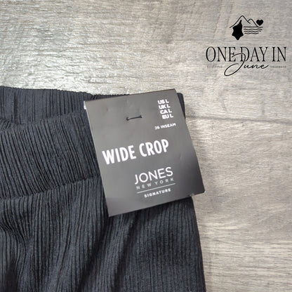 Jones New York Wide Leg Crop Pull On Pants Size L