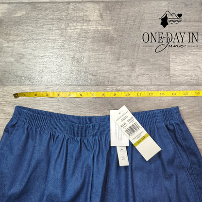 Alfred Dunner Petite Pull On Crop Jeans Size 14P
