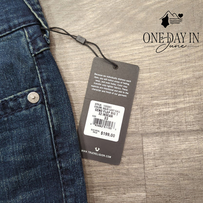 True Religion Gino Relaxed Slim Jeans Size 33X32