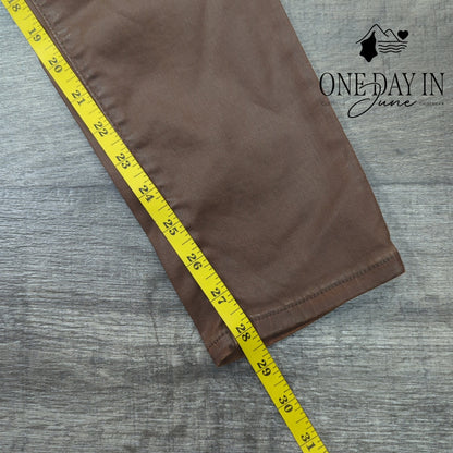 Ralph Lauren Premier Skinny Ankle Coated Jeans Brown NWT Size 8