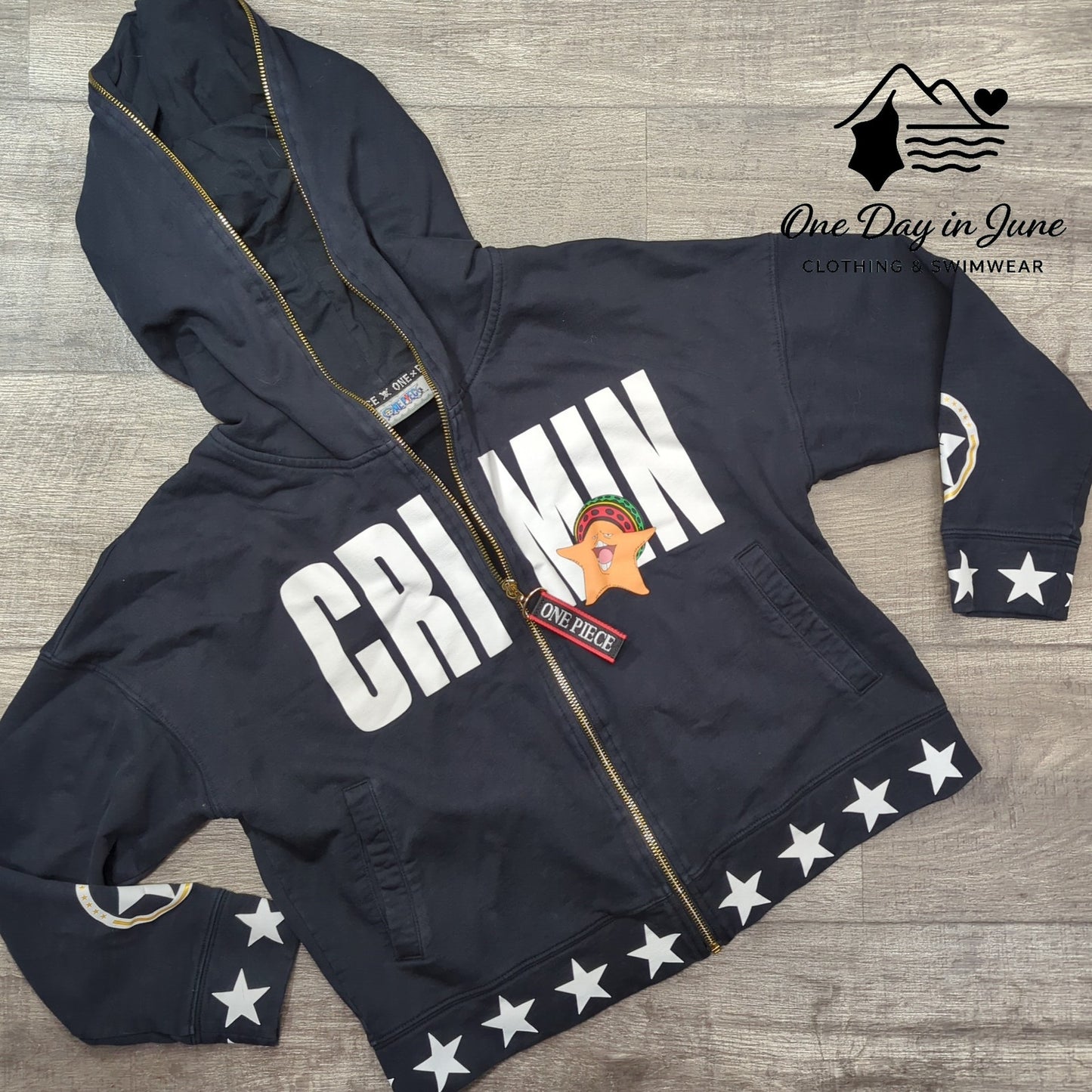 One Piece Full Zip Crimin Hoodie Size L
