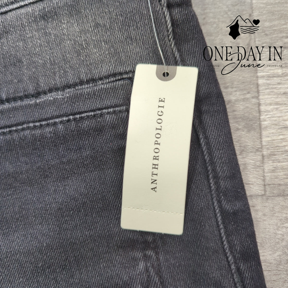 Pilcro and the Letterpress High Rise Slim Button Fly Jean Black NWT $148 Size 27