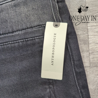 Pilcro and the Letterpress High Rise Slim Button Fly Jean Black NWT $148 Size 27
