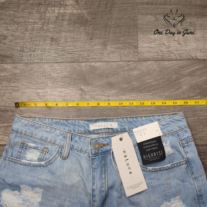 Nature High Rise Denim Shorts Size L