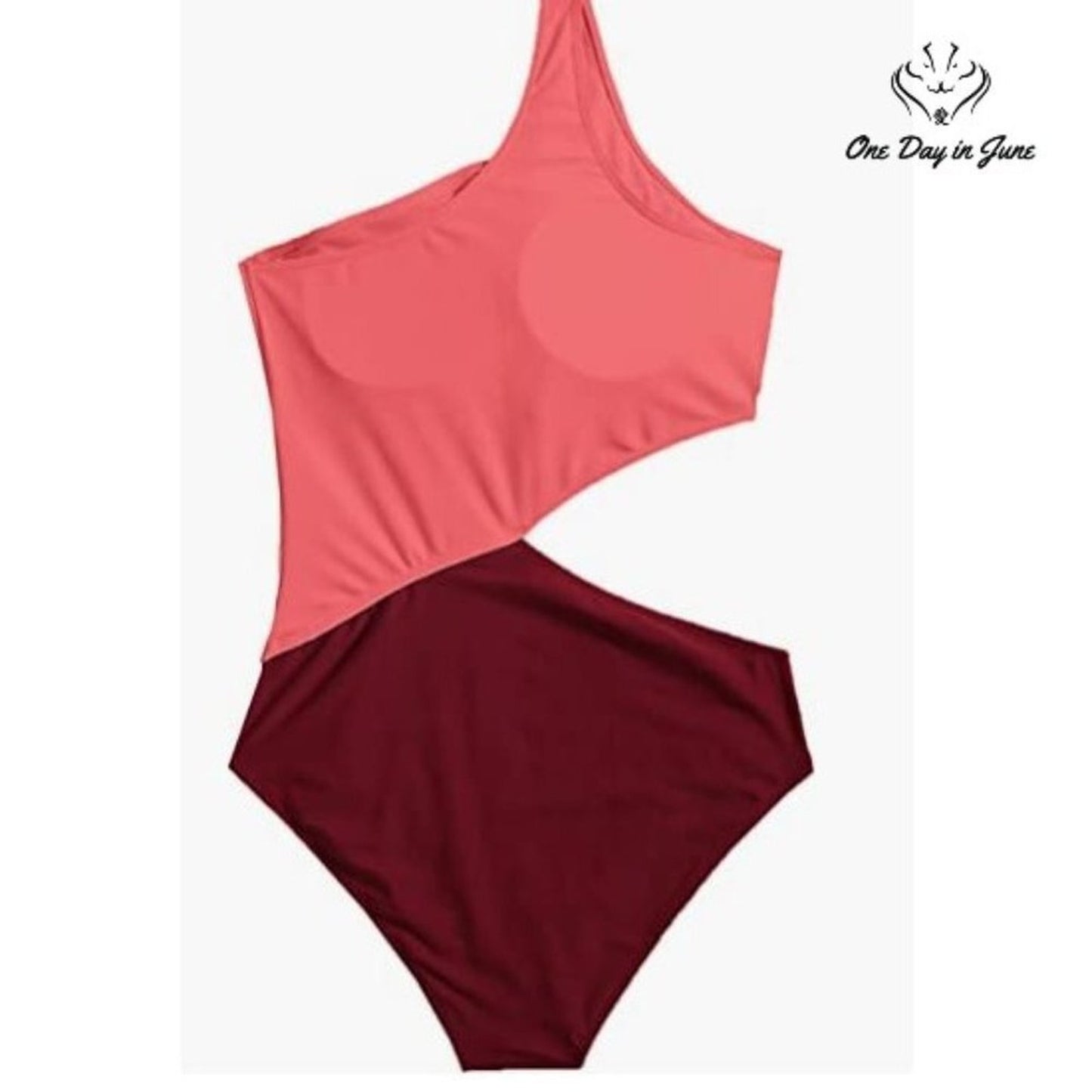 SweatyRocks One Shoulder Cutout One Piece Swimsuit Size S