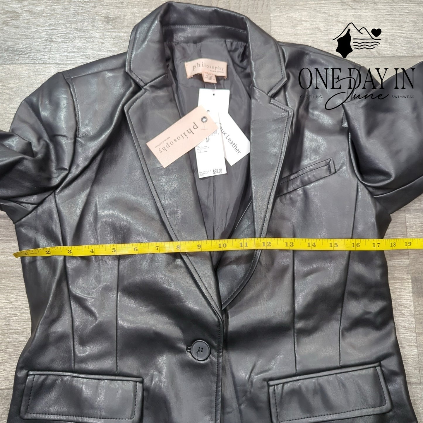 Philosophy Faux Leather Jacket Size S