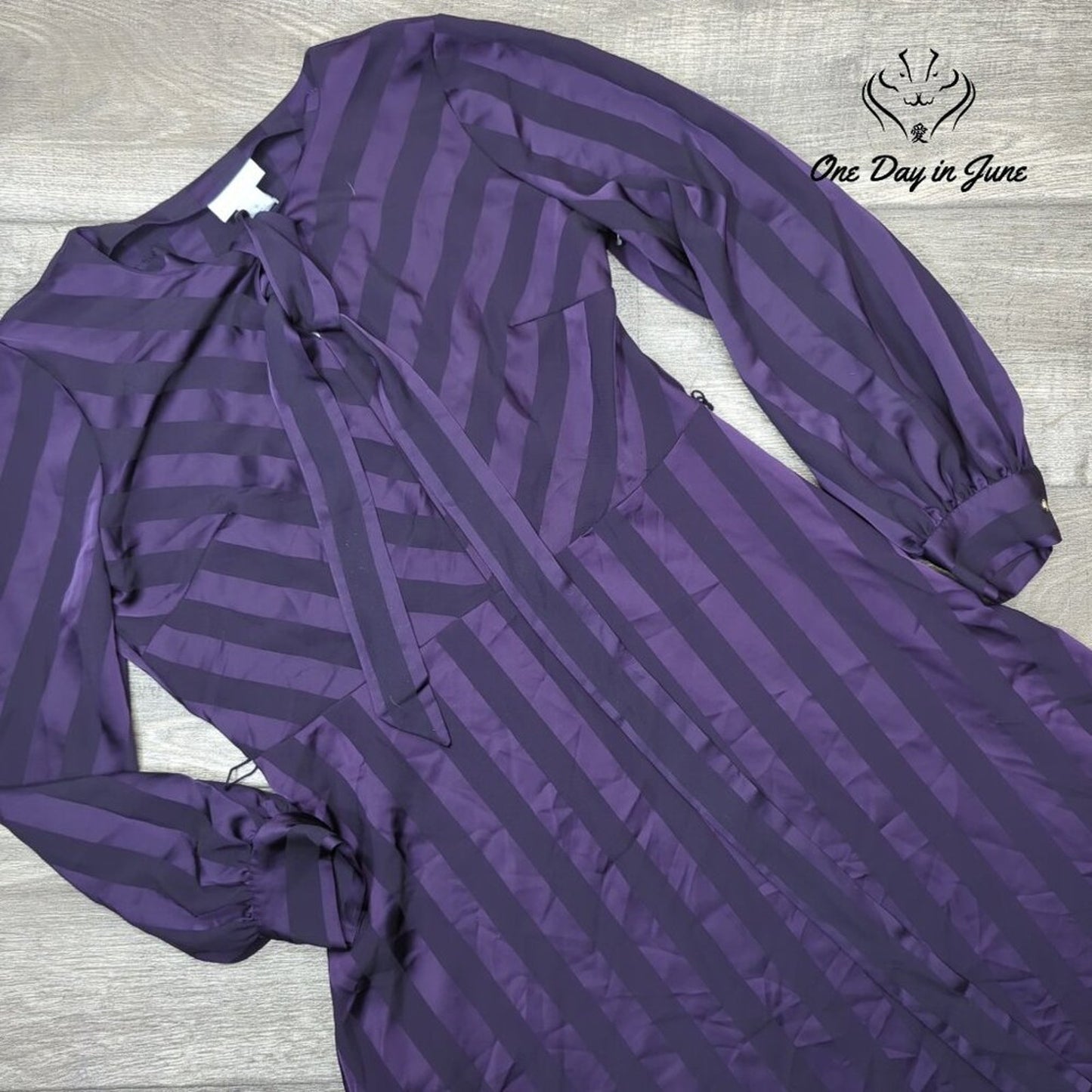 Liz Claiborne Long Sleeve Mysterious Purple Dress Size 6