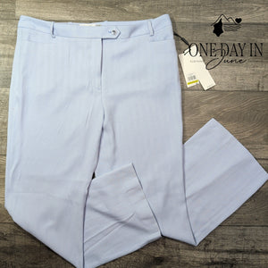 Calvin Klein Petite Modern Fit Herringbone Tapered Dress Pants Blue NWT Size 14P