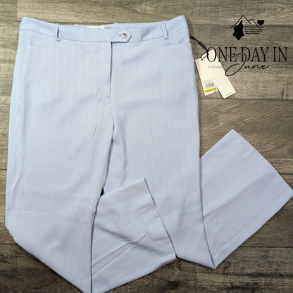 Calvin Klein Petite Modern Fit Herringbone Tapered Dress Pants Blue NWT Size 14P