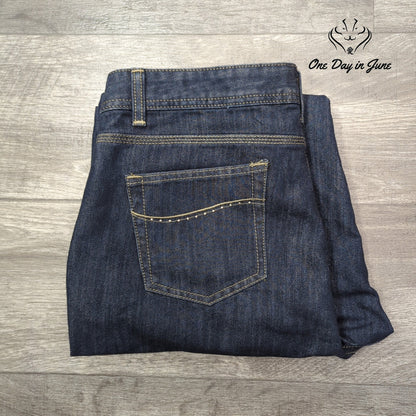 Wrangler Women's Cropped Capri Jeans Dark Wash Denim NWT Size 14
